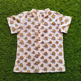 Boy's Grey & Yellow Animal Shirt  - thesaffronsaga