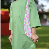 Girl's Pista Green Dress  - thesaffronsaga