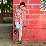Boy's red & white shirt  - thesaffronsaga