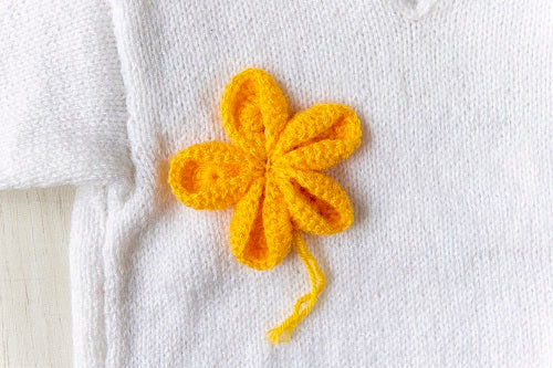 White Sweater with Yellow Pollover  - thesaffronsaga