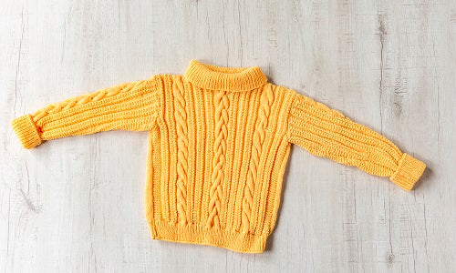 Yellow Full Sleeves Infant Pullover  - thesaffronsaga