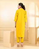 SUNSHINE YELLOW COTTON COORD SET