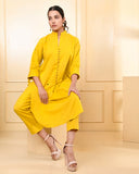 SUNSHINE YELLOW COTTON COORD SET