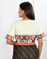 Off White Kantha Embroidery Cotton Blouse