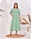 Green Striped Pure Cotton Nighty Dress