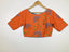Orange Embroidered Glazed Cotton Blouse