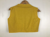 Yellow Sleeveless Cotton Padded Blouse  - thesaffronsaga