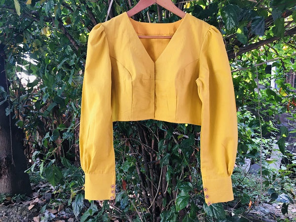 Yellow Full Sleeve Blouse  - thesaffronsaga