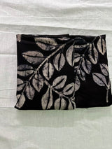 Pata Black & White Leaves Motif Batik Print Cotton Blouse Piece