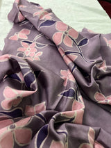 Mauve Pink Floral Batik Print Cotton Blouse Piece