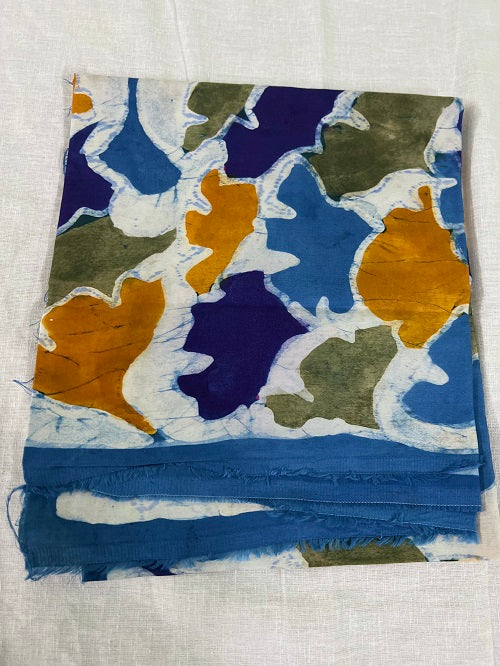 Patjhar Multicoloured Batik Cotton Blouse Piece