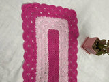 Pink Fuchsia Crochet Rectangular Placemat  - thesaffronsaga