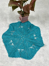 Blue Star Crochet Doily  - thesaffronsaga