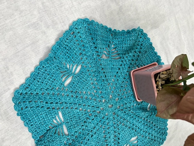 Blue Star Crochet Doily  - thesaffronsaga