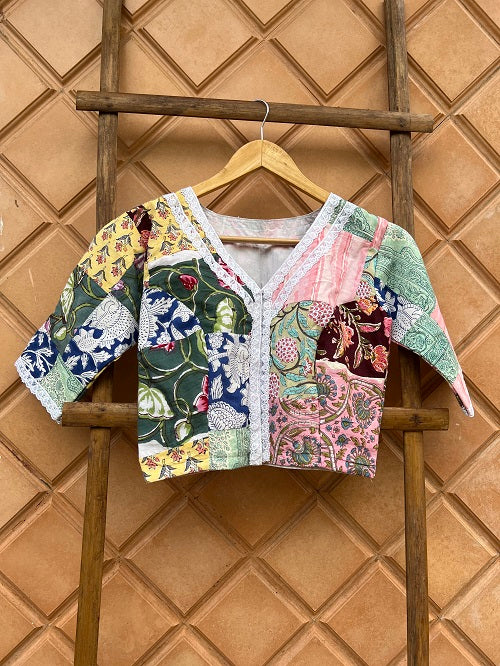 Patchwork Lace Blouse  - thesaffronsaga