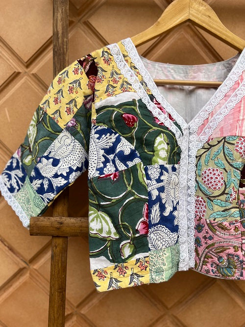 Patchwork Lace Blouse  - thesaffronsaga