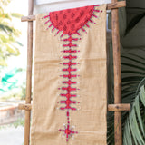 Beige Embroidered Semistitched Kurta  - thesaffronsaga