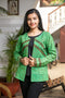 Green Hand Block Printed Cotton Jacket