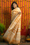 Godavari - Burnt Orange Bagru Mulberry Silk Handloom Saree