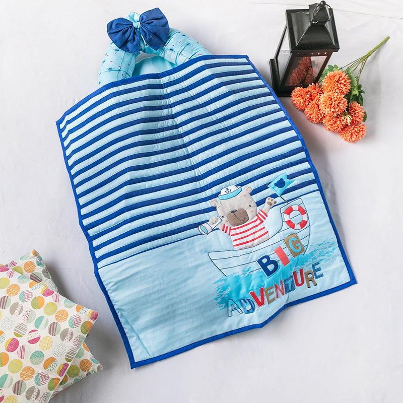 Boat Theme Quilted Play Mat  - thesaffronsaga